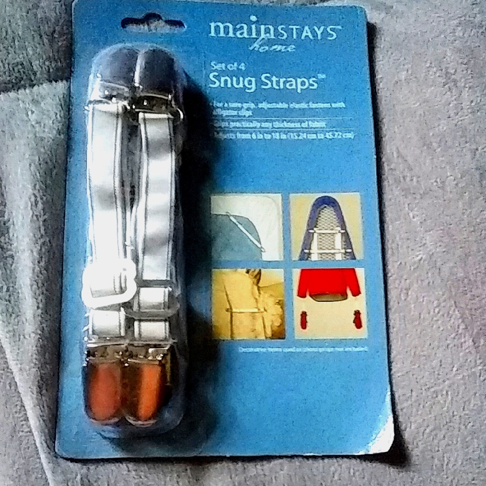 Mainstays Home Bedding Grippers Silver Snug Straps Set 4 Pack